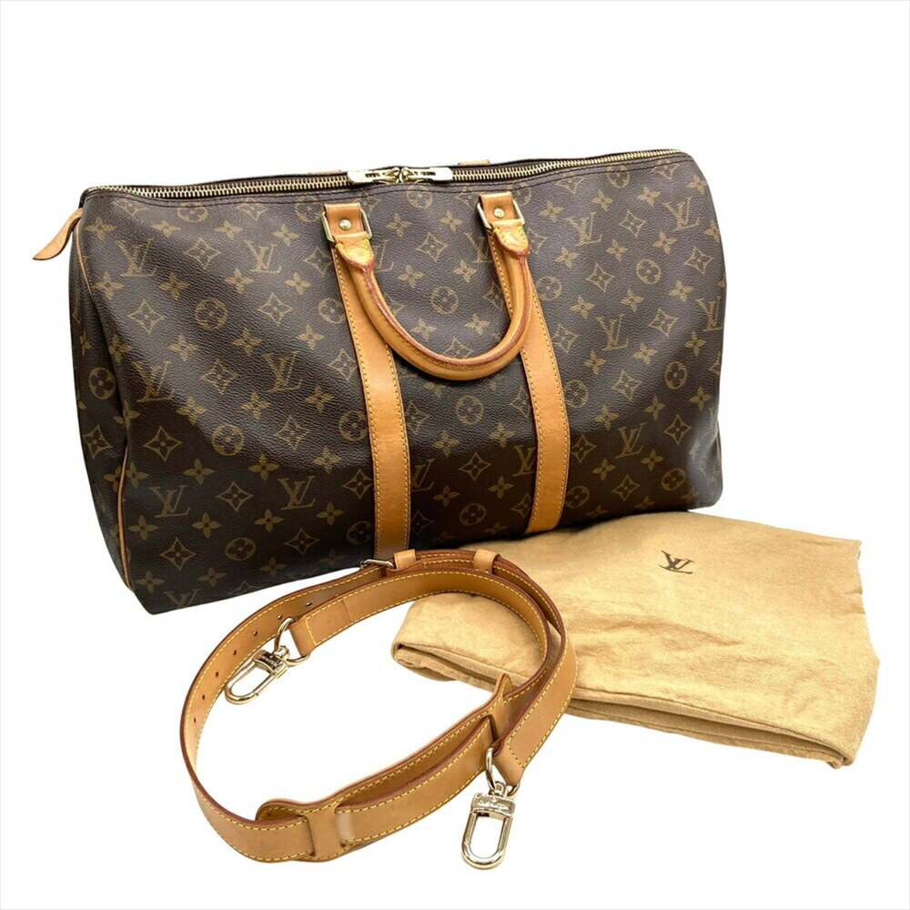LOUIS VUITTON Brown Monogram Canvas Keepall 45 Boston Bag - Picture 11 of 11
